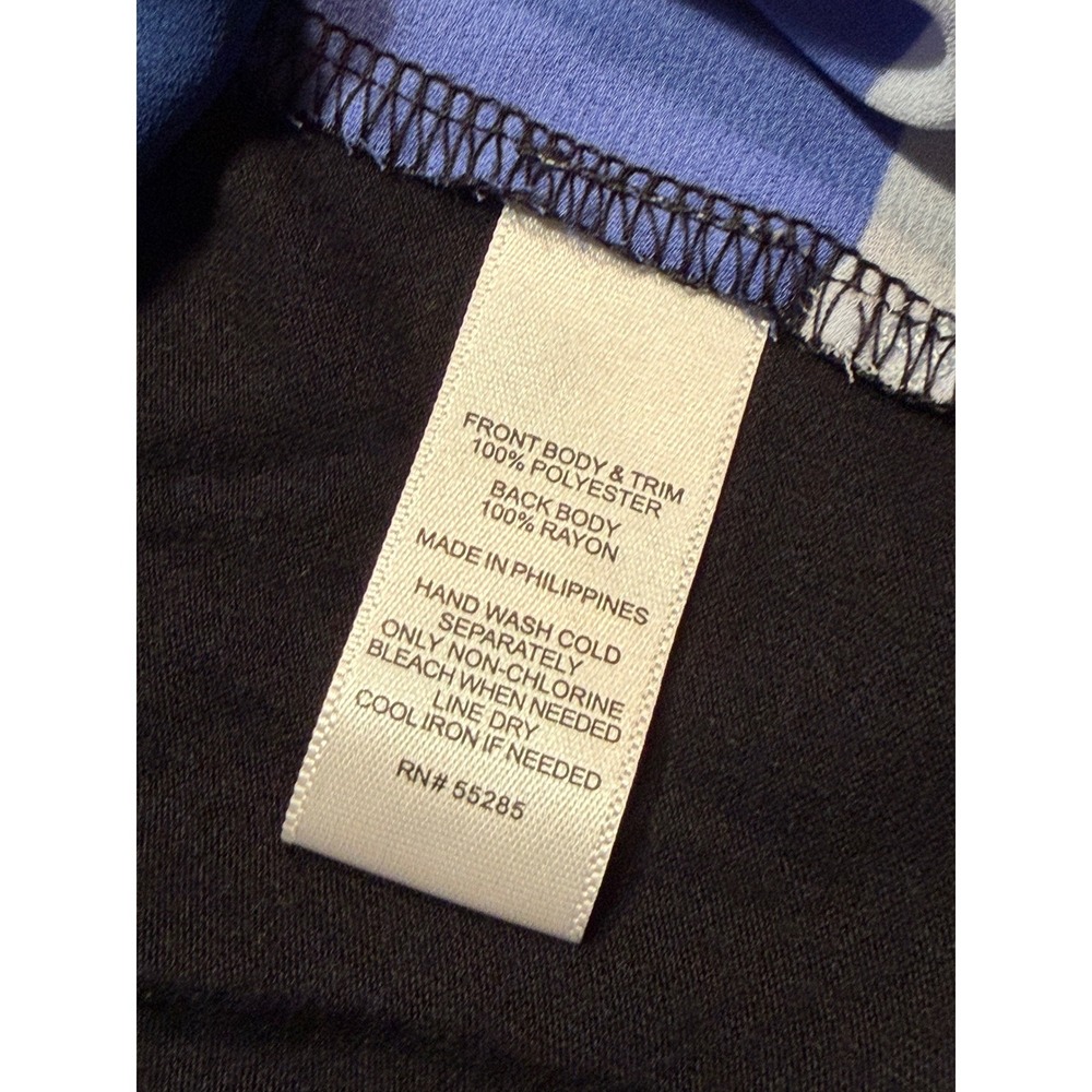 Express Colorblock Racerback Tank Top Blue Black White Gold Zipper Size M - Picture 5 of 6